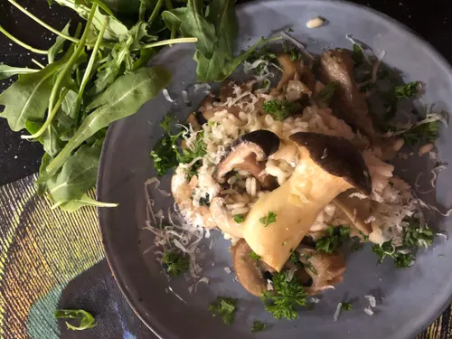 Seizoensgroenten risotto met truffelolie